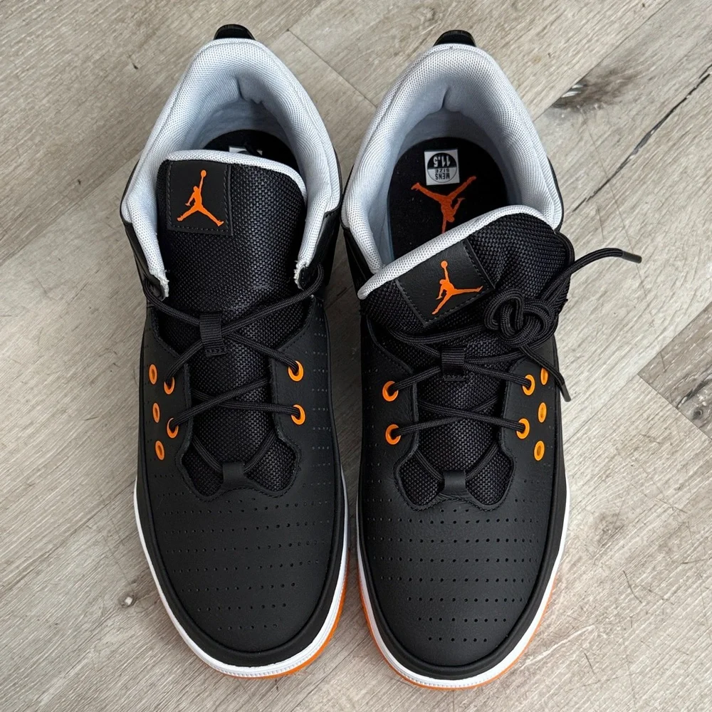 Jordan Men's Sneakers in Black and Orange - Picture 1 of 3